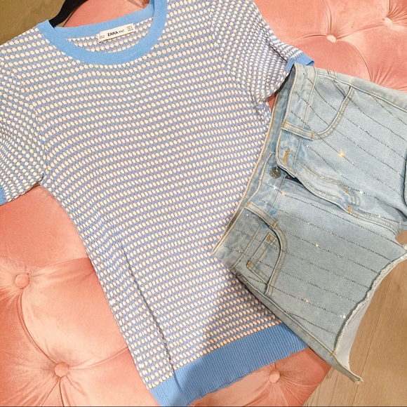 Zara knit Tee - Picture 2 of 3